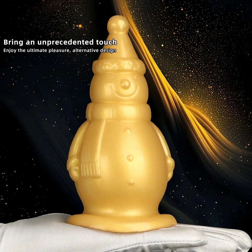 Golden Snowman Butt Plug - Fantasy Silicone Anal Plug