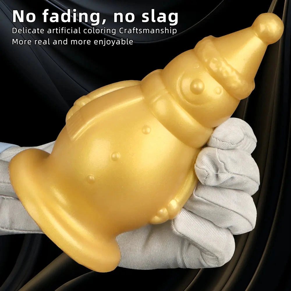 Golden Snowman Butt Plug - Fantasy Silicone Anal Plug