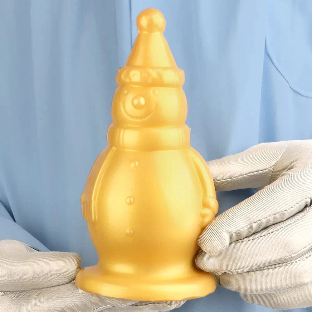 Golden Snowman Butt Plug - Fantasy Silicone Anal Plug