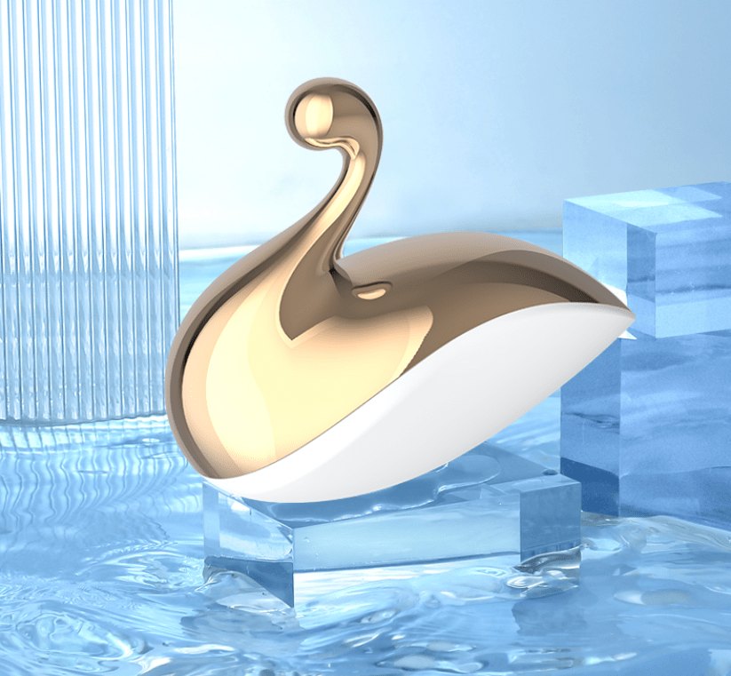 Golden Swan Tongue Suction Vibrator - Silicone Clit Suction Toy