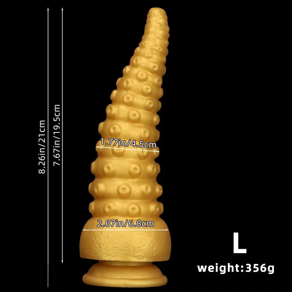 Golden Tentacle Fantasy Dildo - Multi-Size Fantasy Dildo