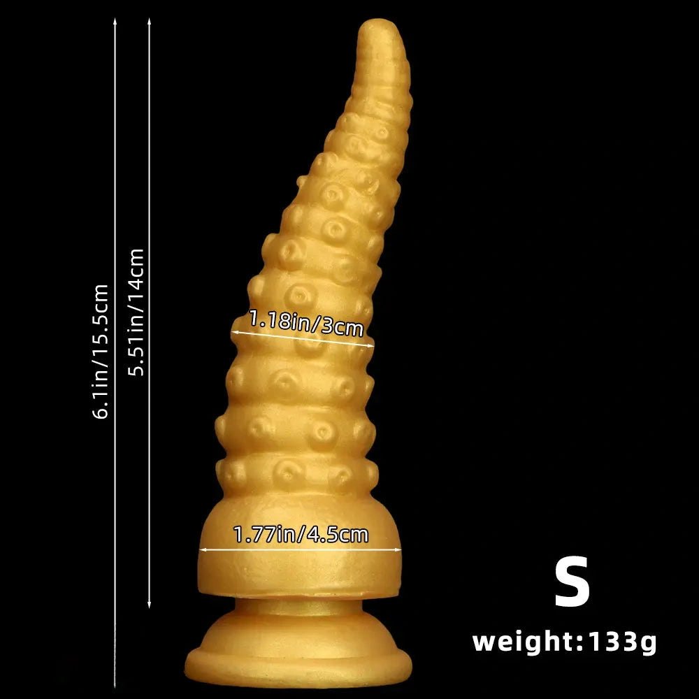 Golden Tentacle Fantasy Dildo - Multi-Size Fantasy Dildo