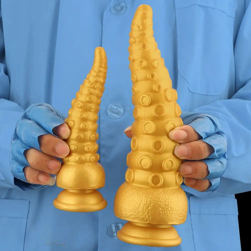 Golden Tentacle Fantasy Dildo - Multi-Size Fantasy Dildo