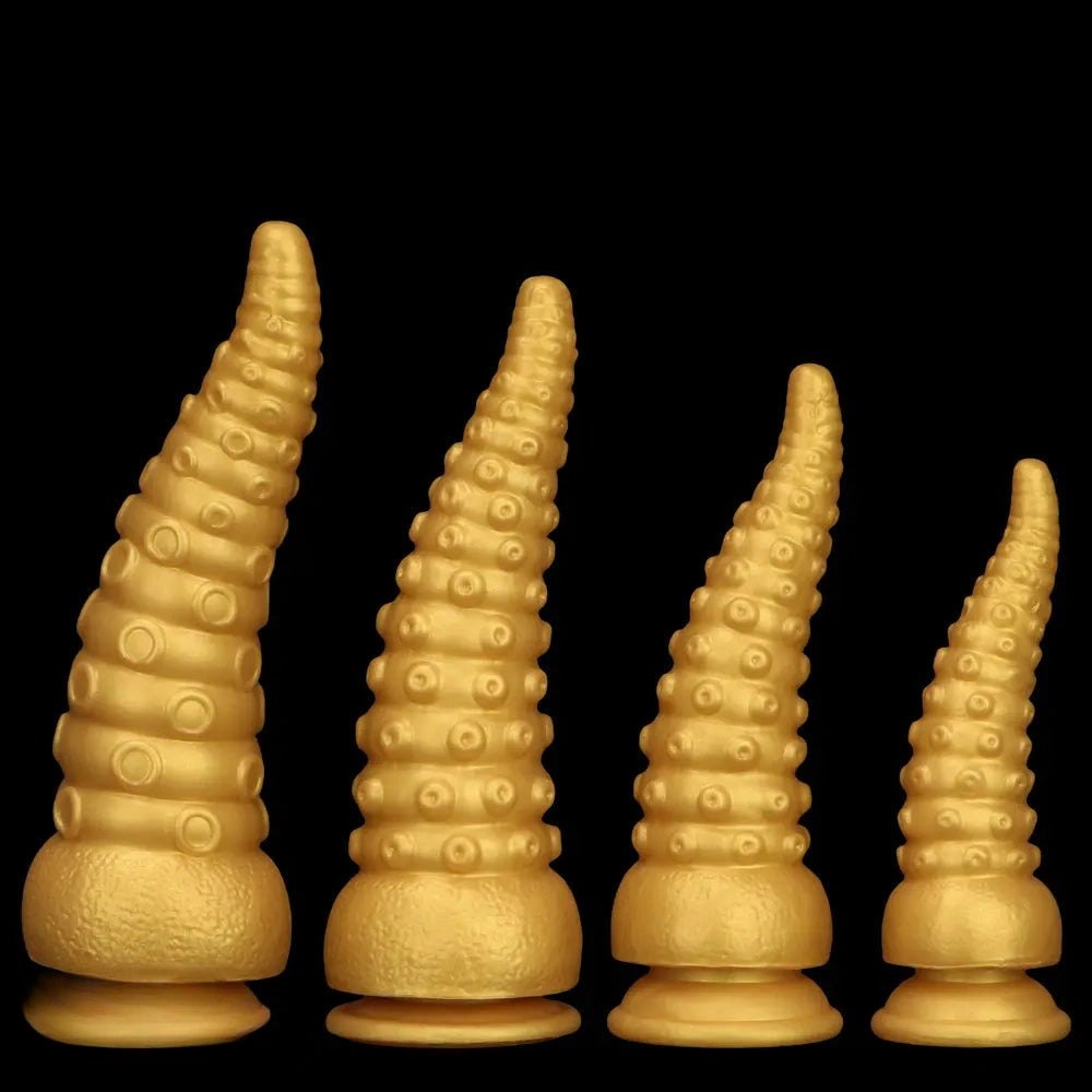Golden Tentacle Fantasy Dildo - Multi-Size Fantasy Dildo