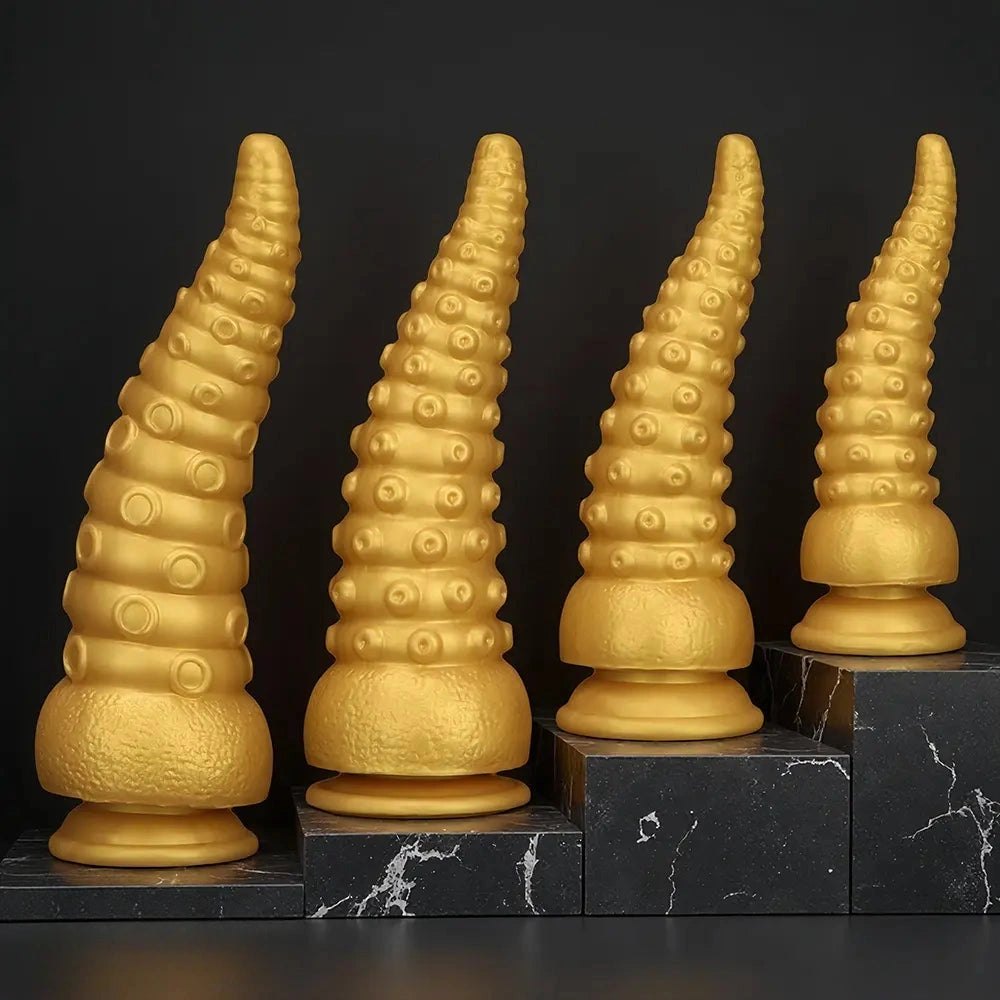 Golden Tentacle Fantasy Dildo - Multi-Size Fantasy Dildo