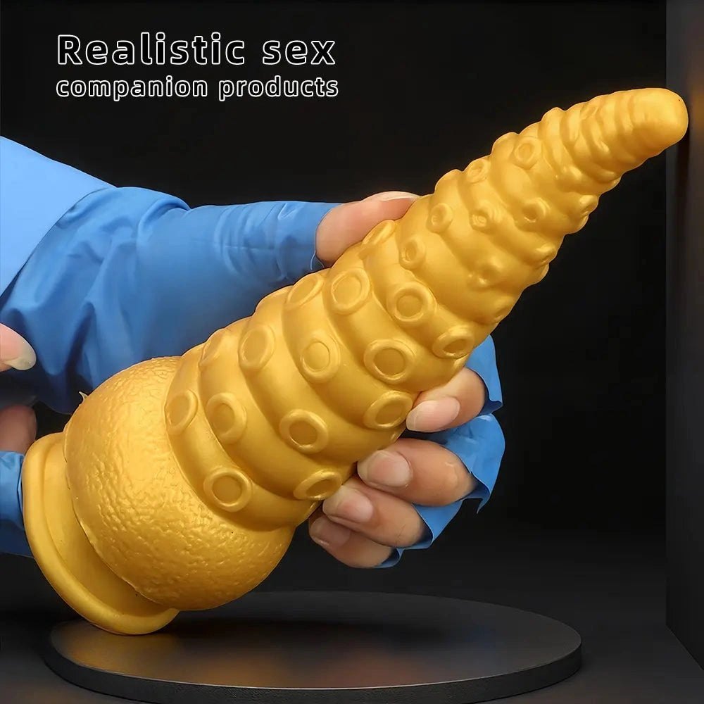 Golden Tentacle Fantasy Dildo - Multi-Size Fantasy Dildo