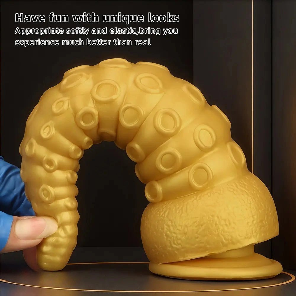 Golden Tentacle Fantasy Dildo - Multi-Size Fantasy Dildo