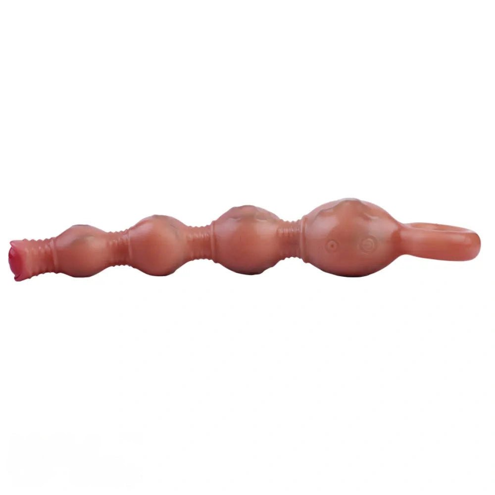 Graduated Anal Beads with Pull Ring - Vibrating Dildo