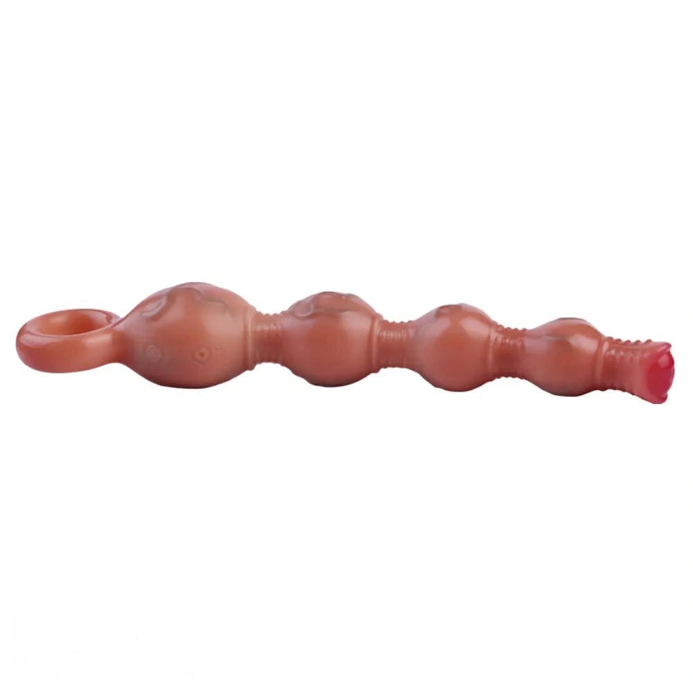 Graduated Anal Beads with Pull Ring - Vibrating Dildo