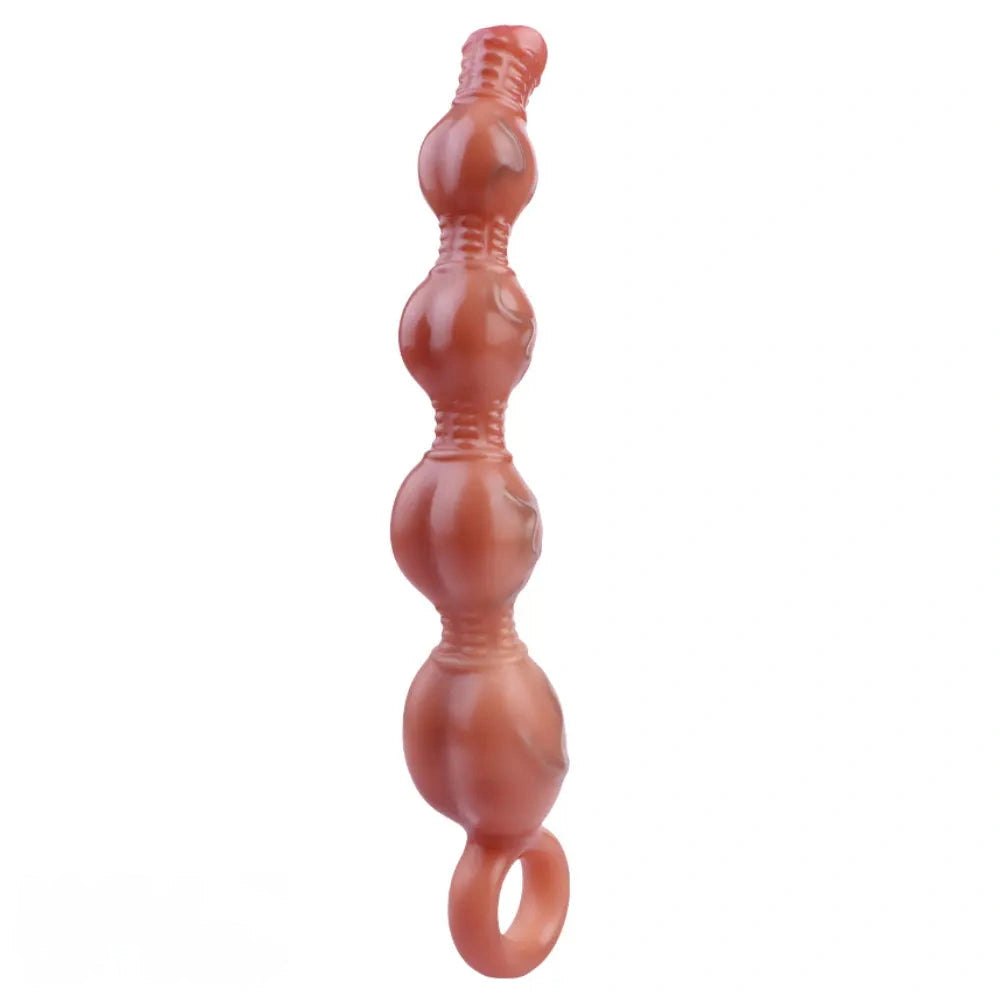 Graduated Anal Beads with Pull Ring - Vibrating Dildo
