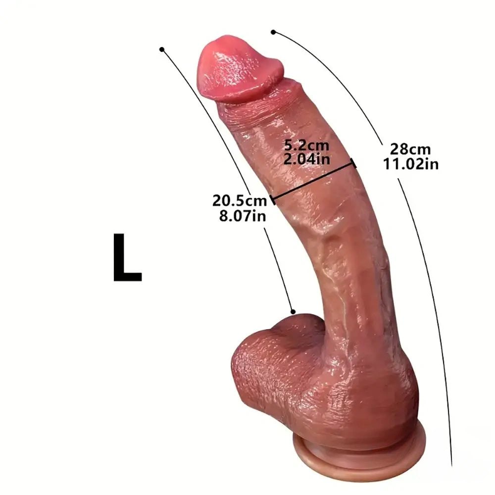 Graduated Size Suction Dildo - Suction Cup Realistic Dildo