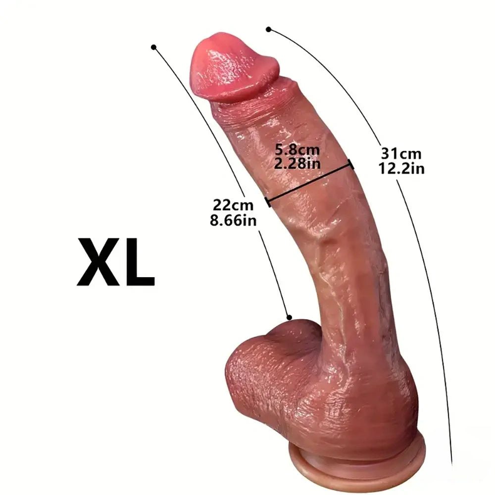 Graduated Size Suction Dildo - Suction Cup Realistic Dildo