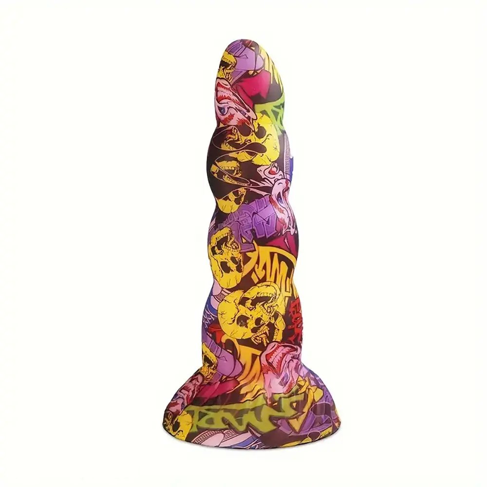 Graffiti Twist Fantasy Dildo - Colorful Dragon Dildo Design