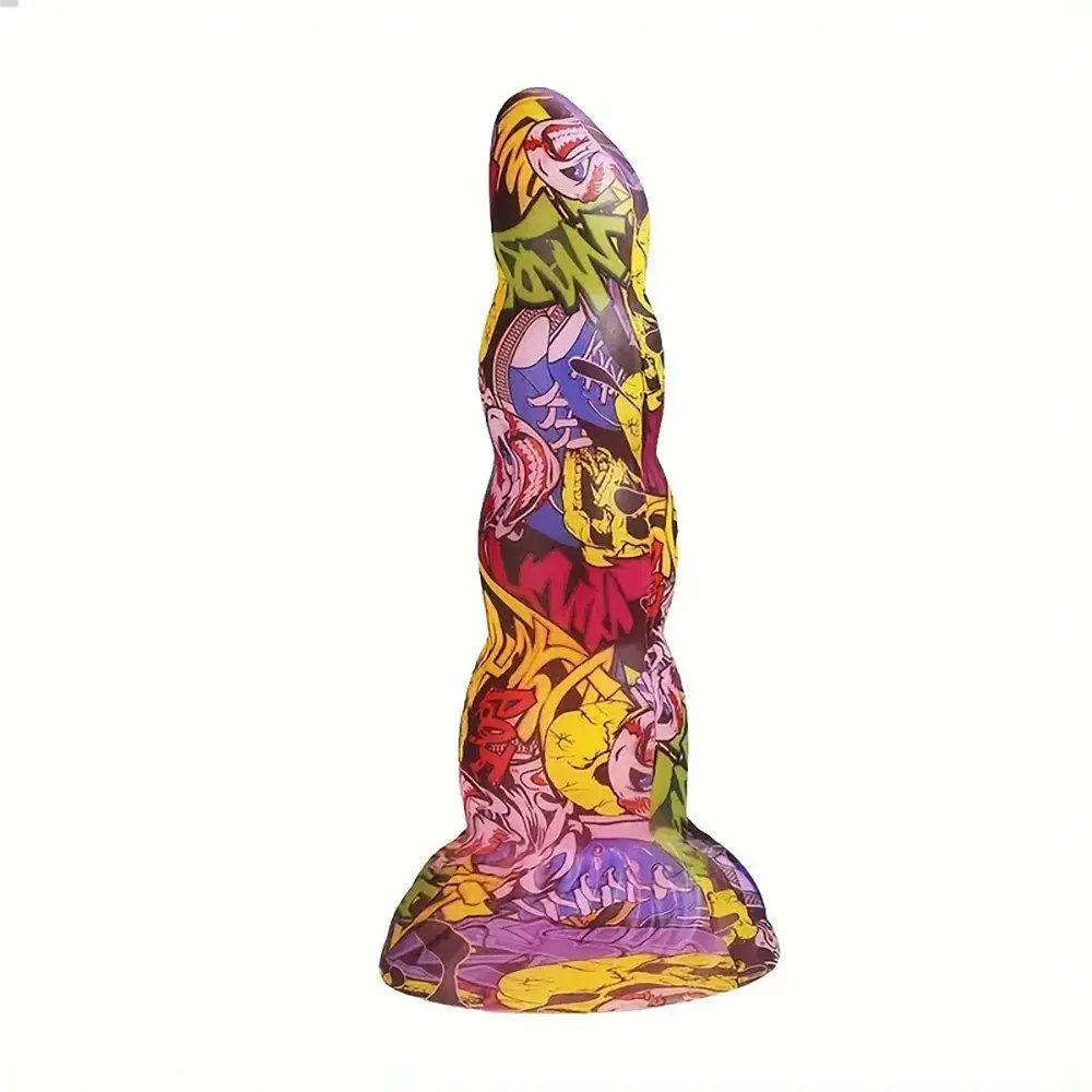 Graffiti Twist Fantasy Dildo - Colorful Dragon Dildo Design