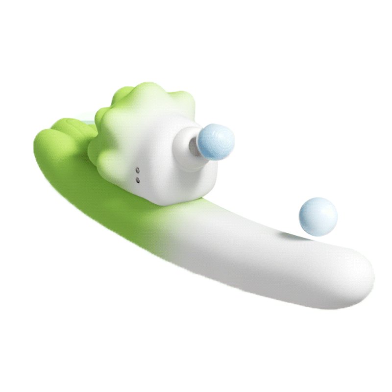 Green 2-in-1 Suction Telescopic Wand - Clit Sucking Vibrator