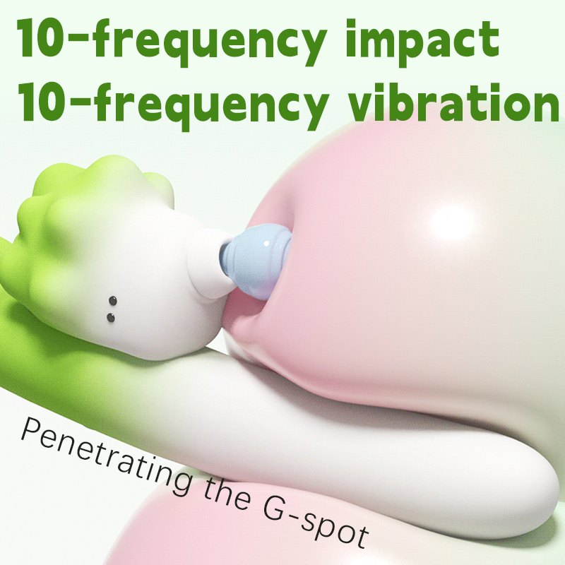Green 2-in-1 Suction Telescopic Wand - Clit Sucking Vibrator