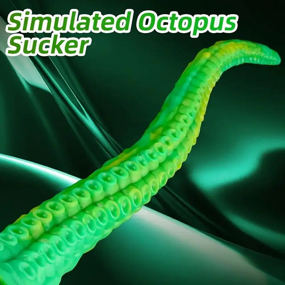 Green Alien Tentacle Fantasy Dildo - Silicone Alien Toy