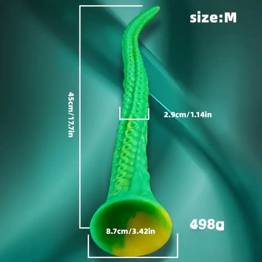 Green Alien Tentacle Fantasy Dildo - Silicone Alien Toy