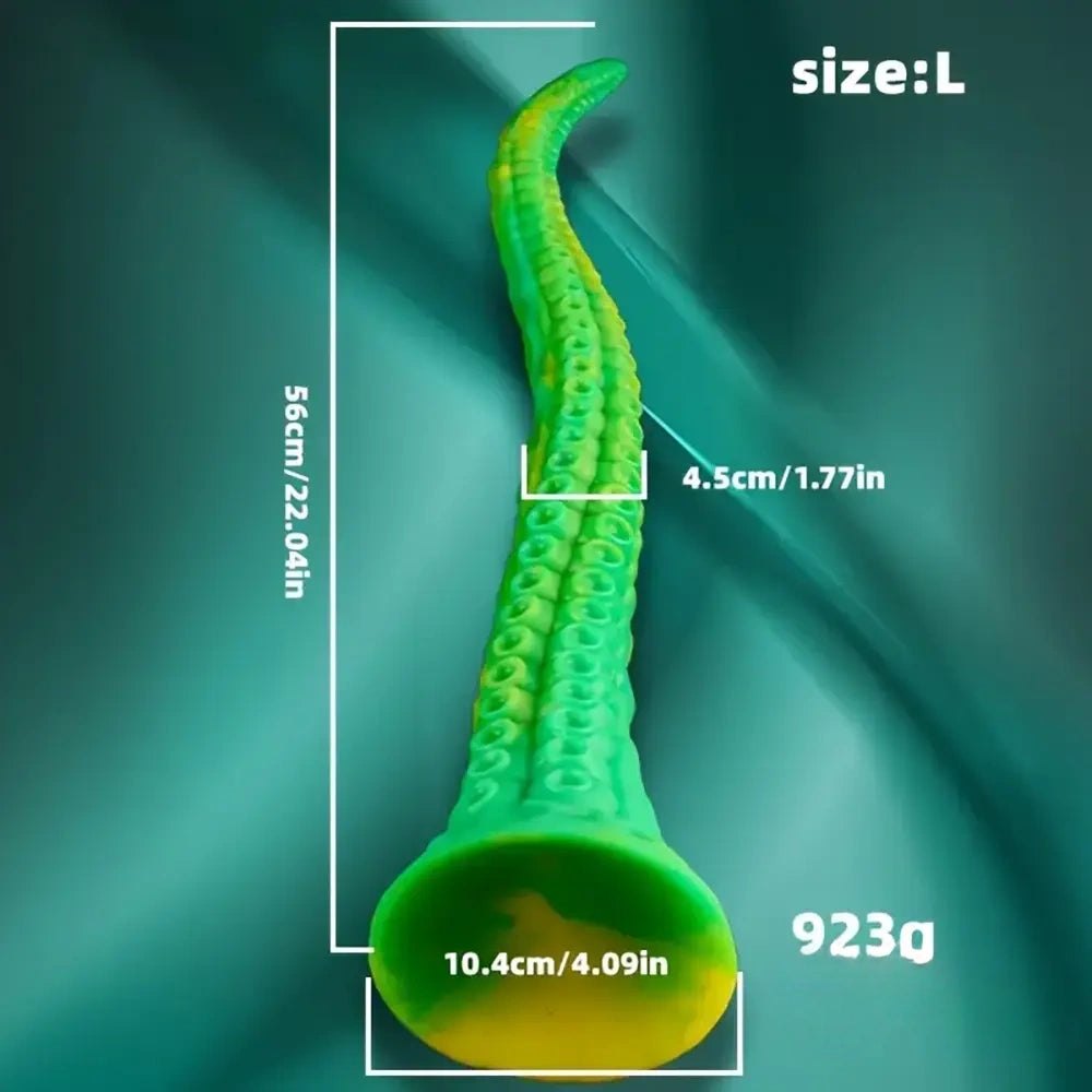 Green Alien Tentacle Fantasy Dildo - Silicone Alien Toy