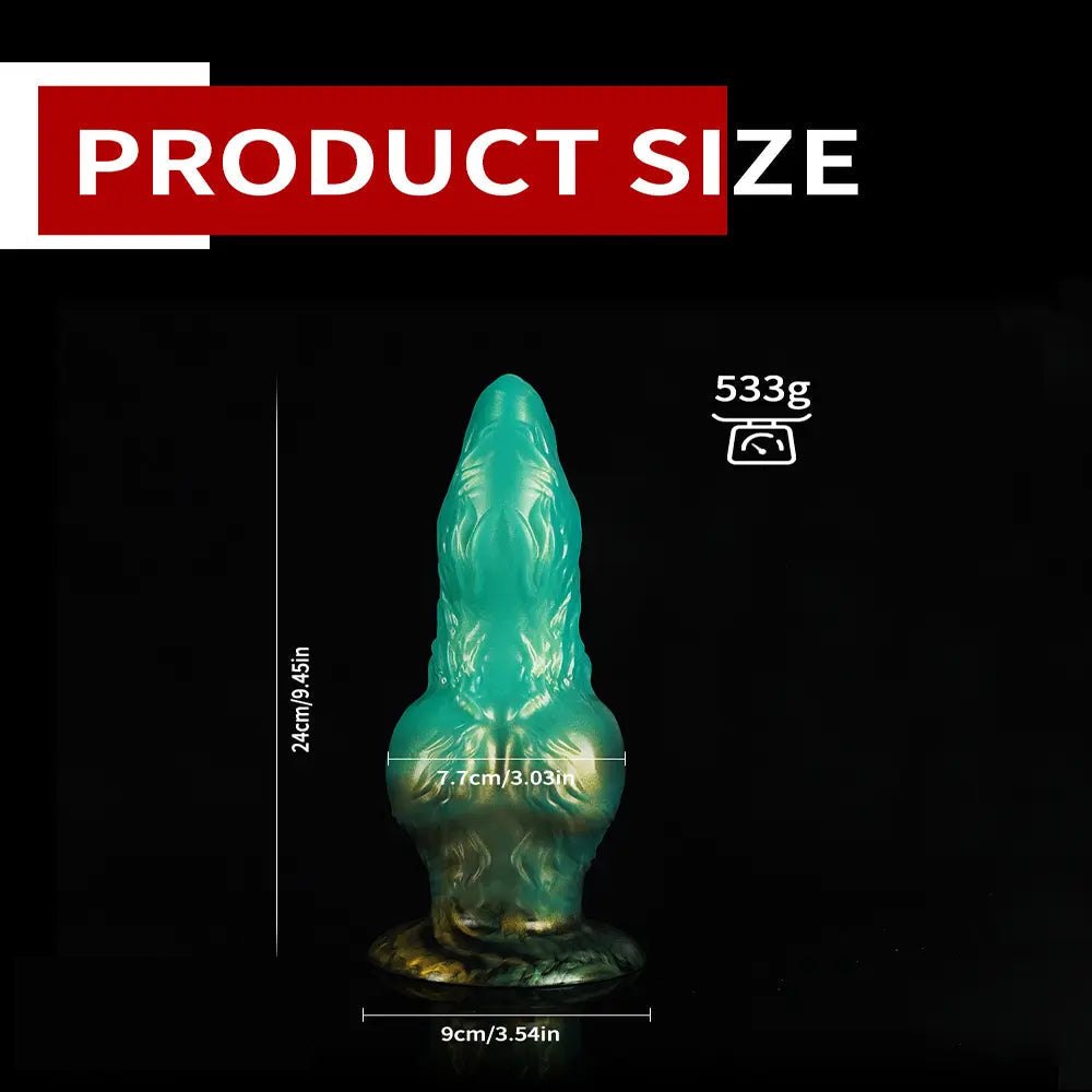 Green Knotted Animal Dildo - Fantasy Knot Animal Dildo