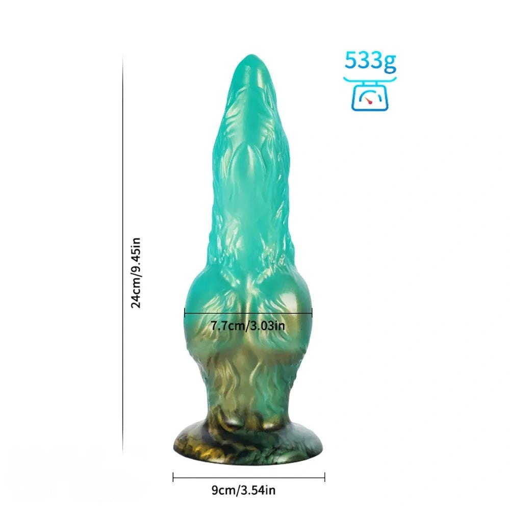 Green Knotted Animal Dildo - Fantasy Knot Animal Dildo