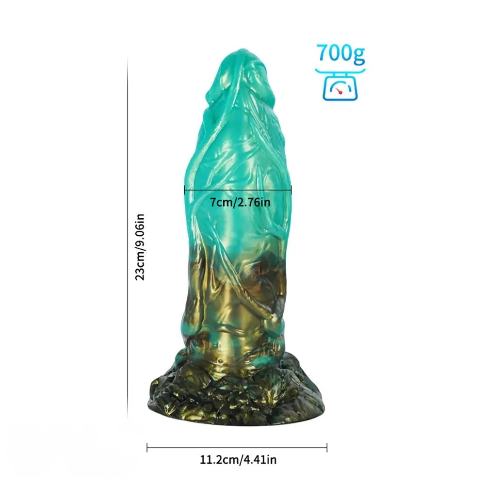 Green Knotted Animal Dildo - Fantasy Knot Animal Dildo