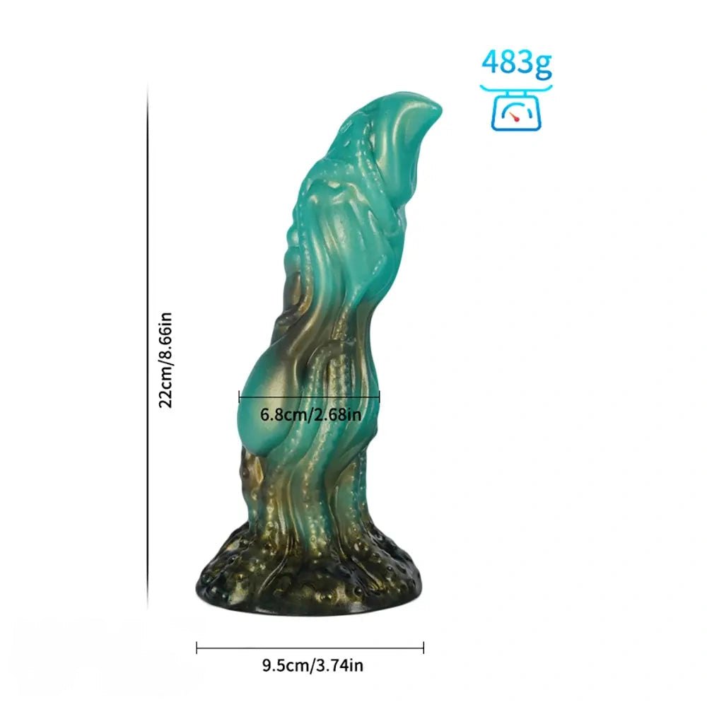 Green Knotted Animal Dildo - Fantasy Knot Animal Dildo