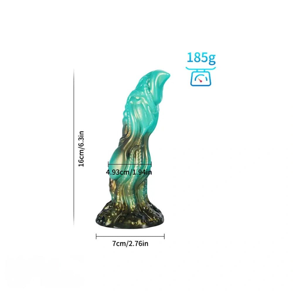 Green Knotted Animal Dildo - Fantasy Knot Animal Dildo