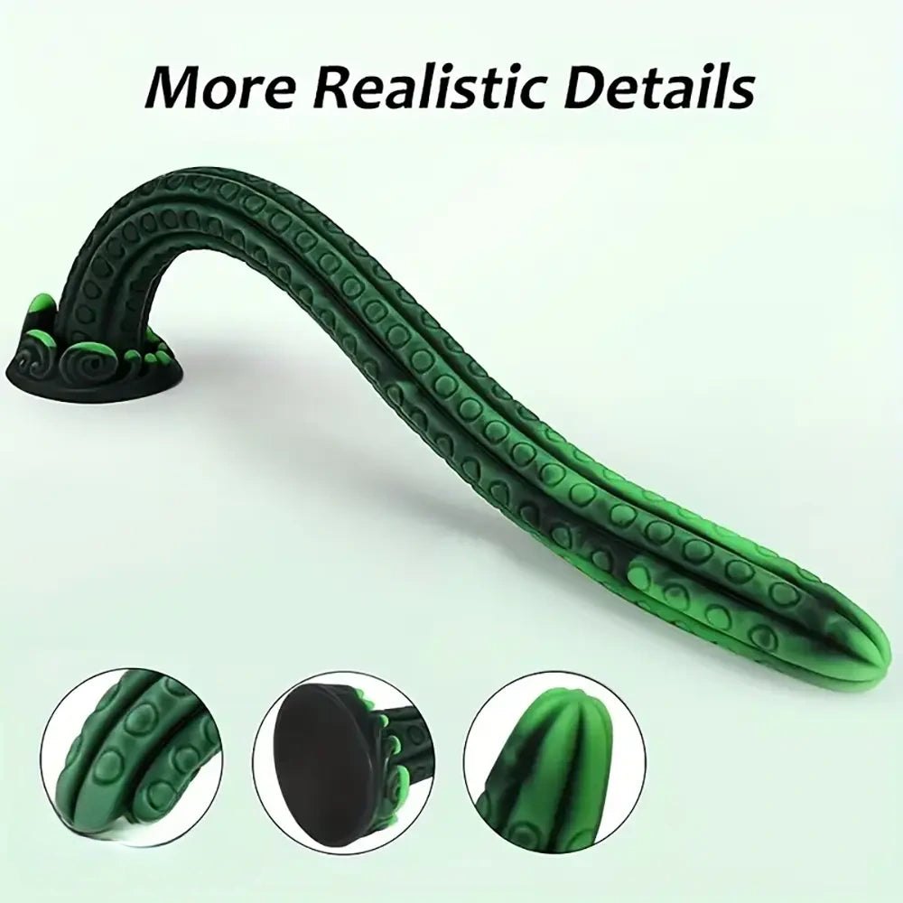 Green Tentacle Fantasy Dildo - Large Thick Huge Dildo