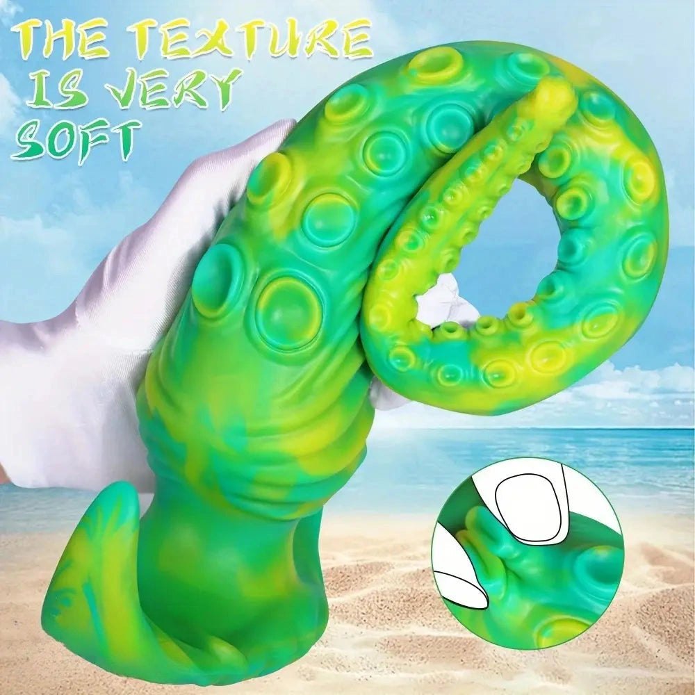 Green Tentacle Fantasy Dildo - Silicone Monster Dildo