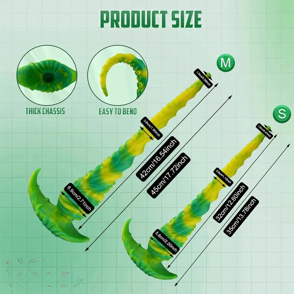 Green Tentacle Fantasy Dildo - Silicone Monster Dildo
