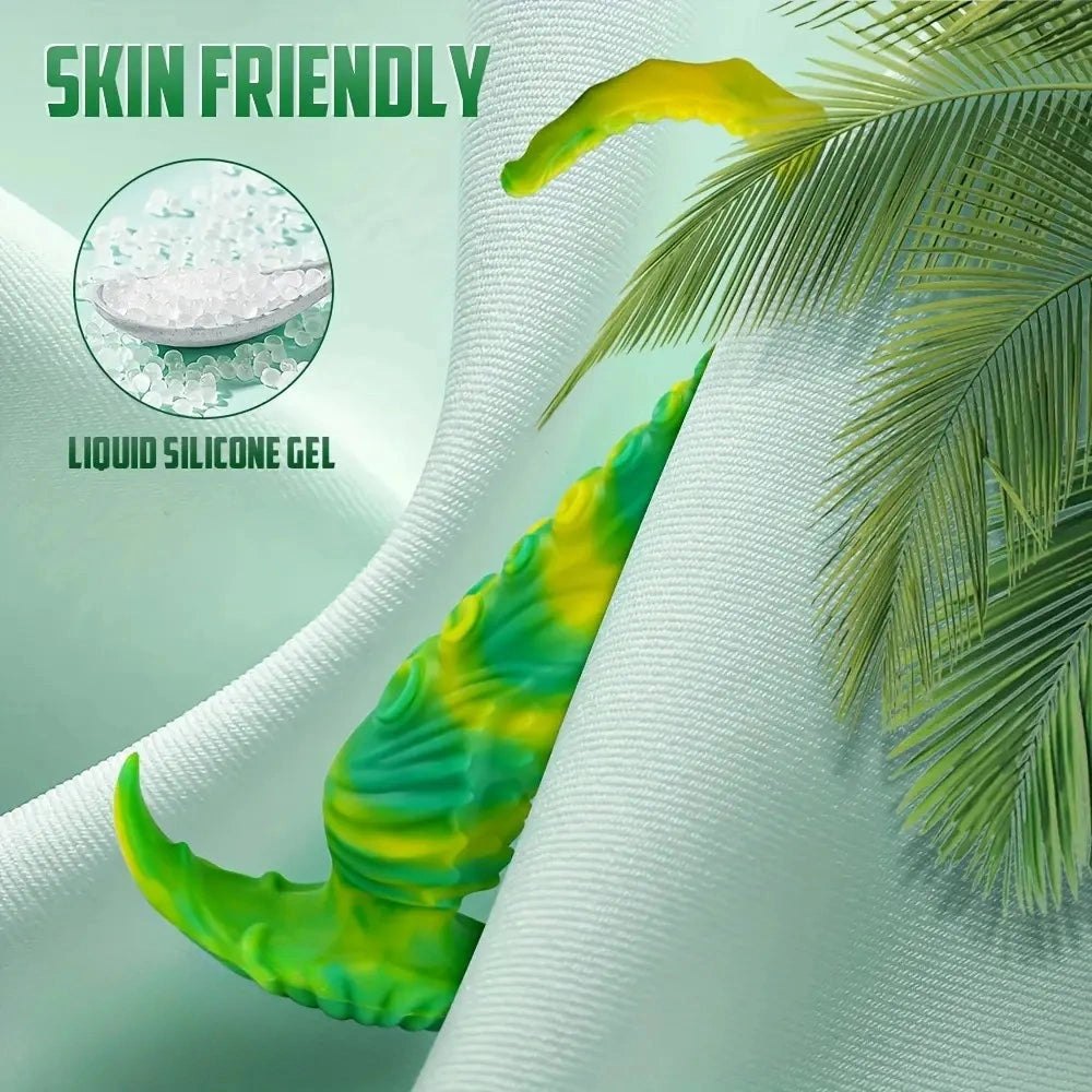 Green Tentacle Fantasy Dildo - Silicone Monster Dildo