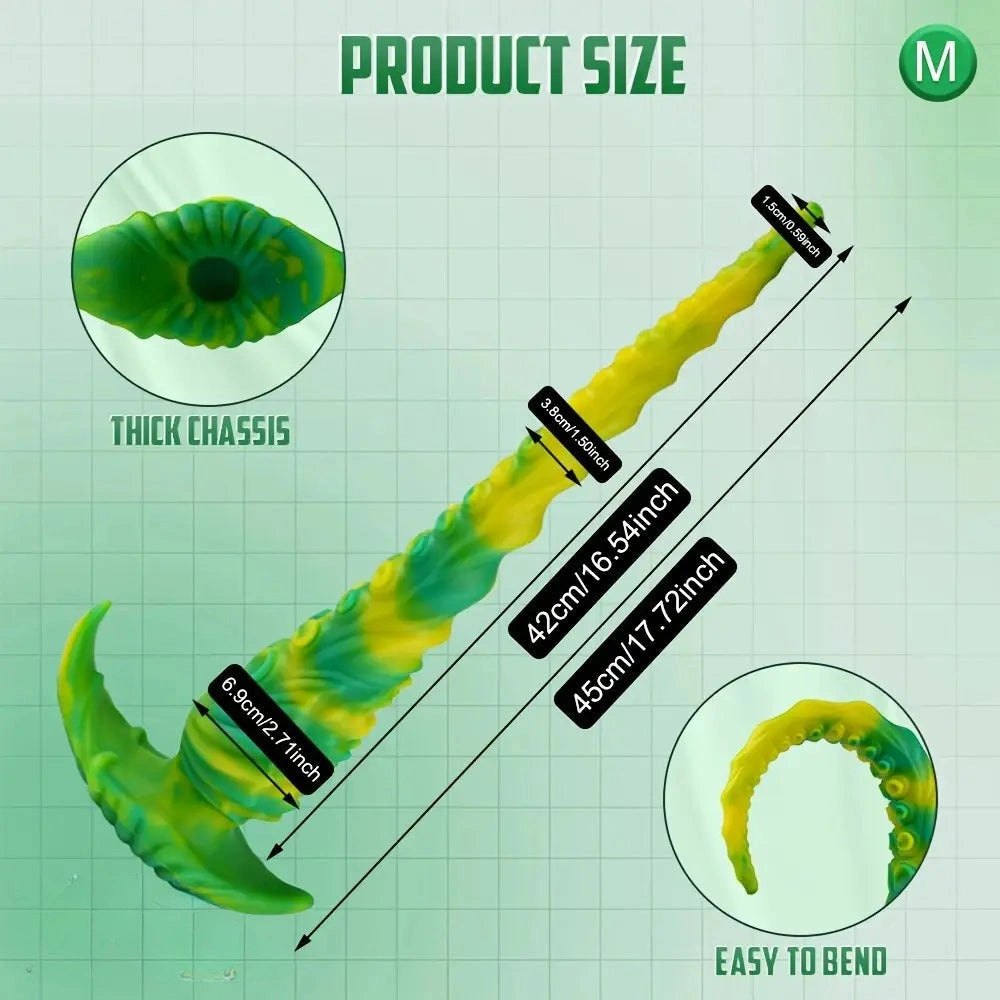 Green Tentacle Fantasy Dildo - Silicone Monster Dildo