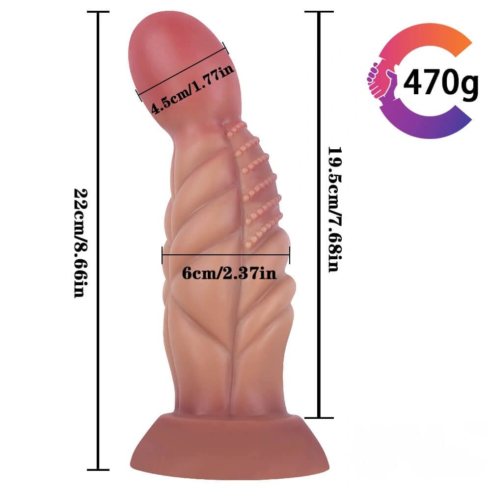 Grenade Head Fantasy Dildo - Ribbed Monster Dildo