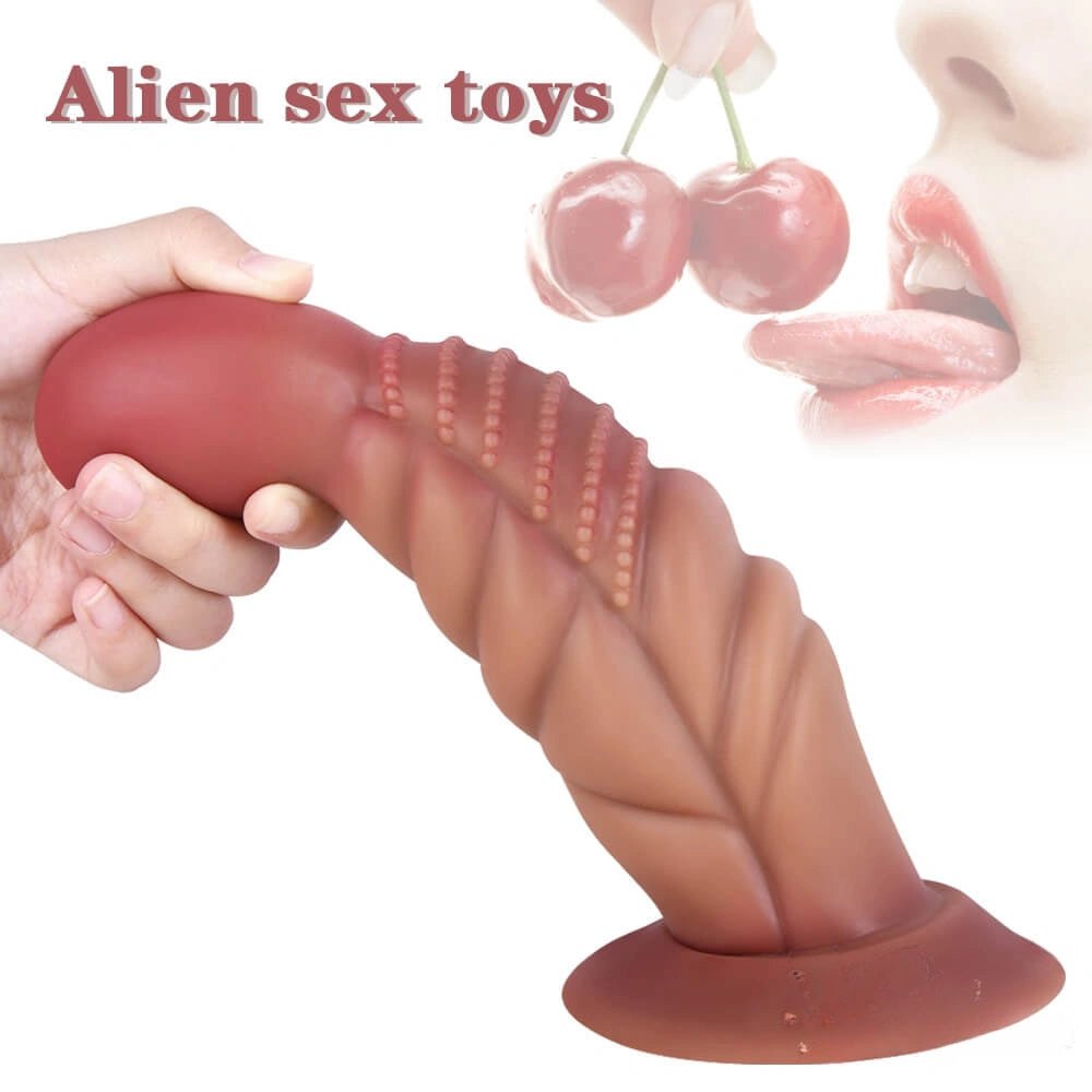 Grenade Head Fantasy Dildo - Ribbed Monster Dildo