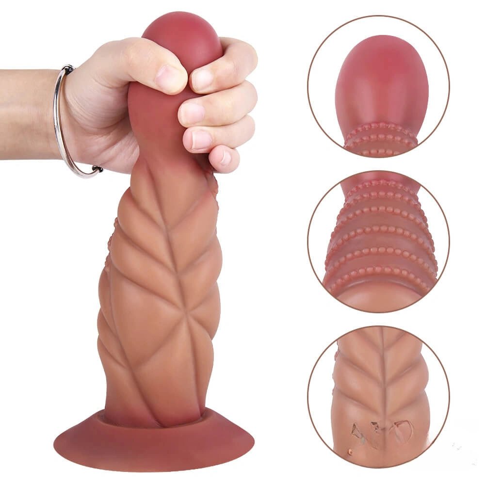 Grenade Head Fantasy Dildo - Ribbed Monster Dildo