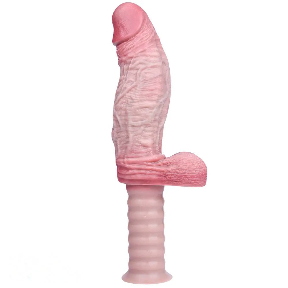 Handheld Ribbed Grip Dildo - Realistic Handheld Dildo