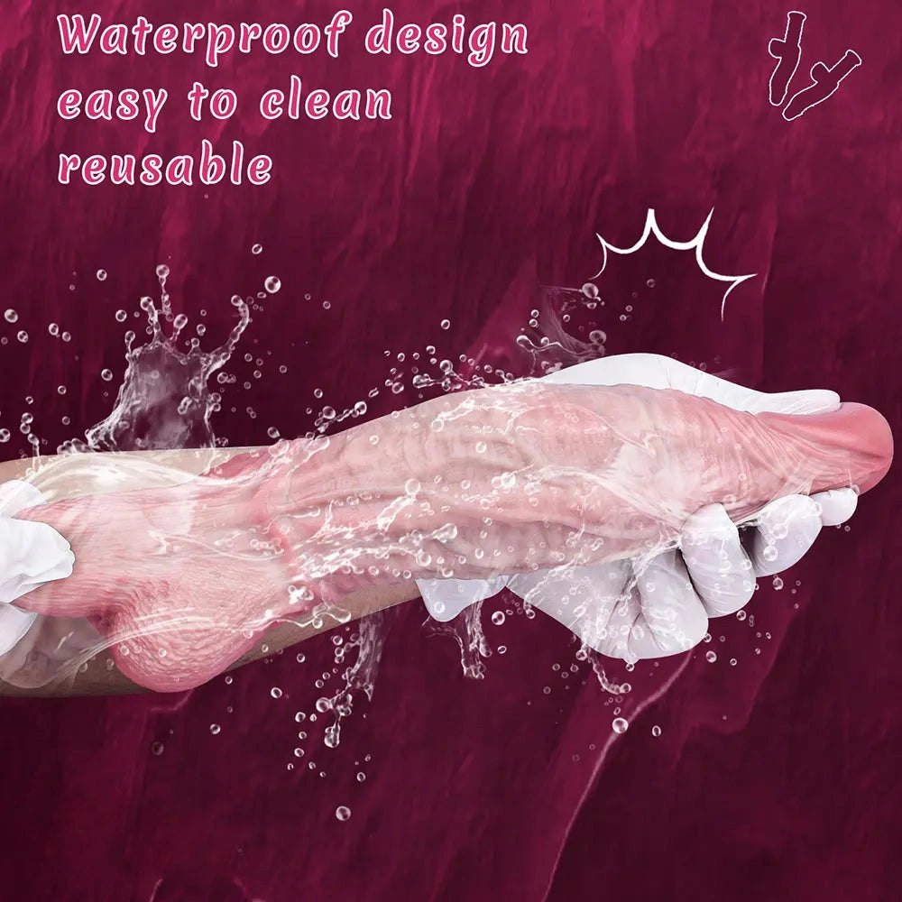 Handheld Ribbed Grip Dildo - Realistic Handheld Dildo