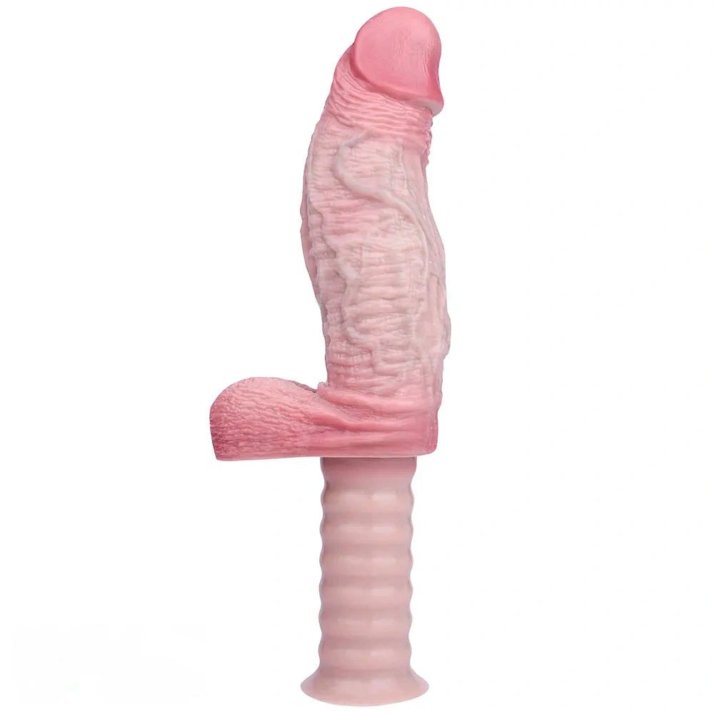 Handheld Ribbed Grip Dildo - Realistic Handheld Dildo