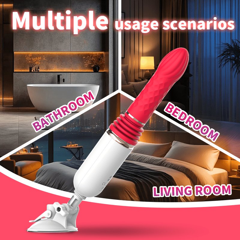 Hands-Free Thrusting Suction Vibrator - Suction Cup Sex Machine