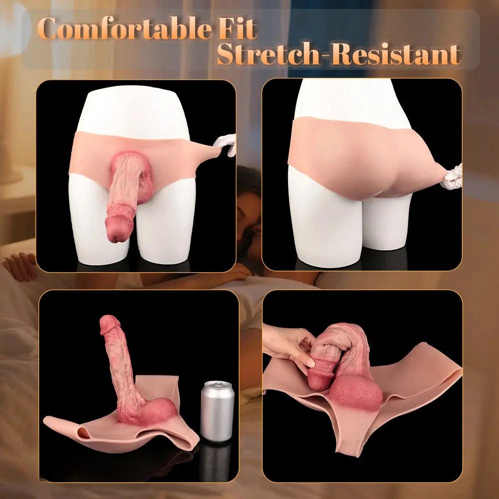 Hands-Free Wearable Realistic Dildo - 9.25 In Silicone