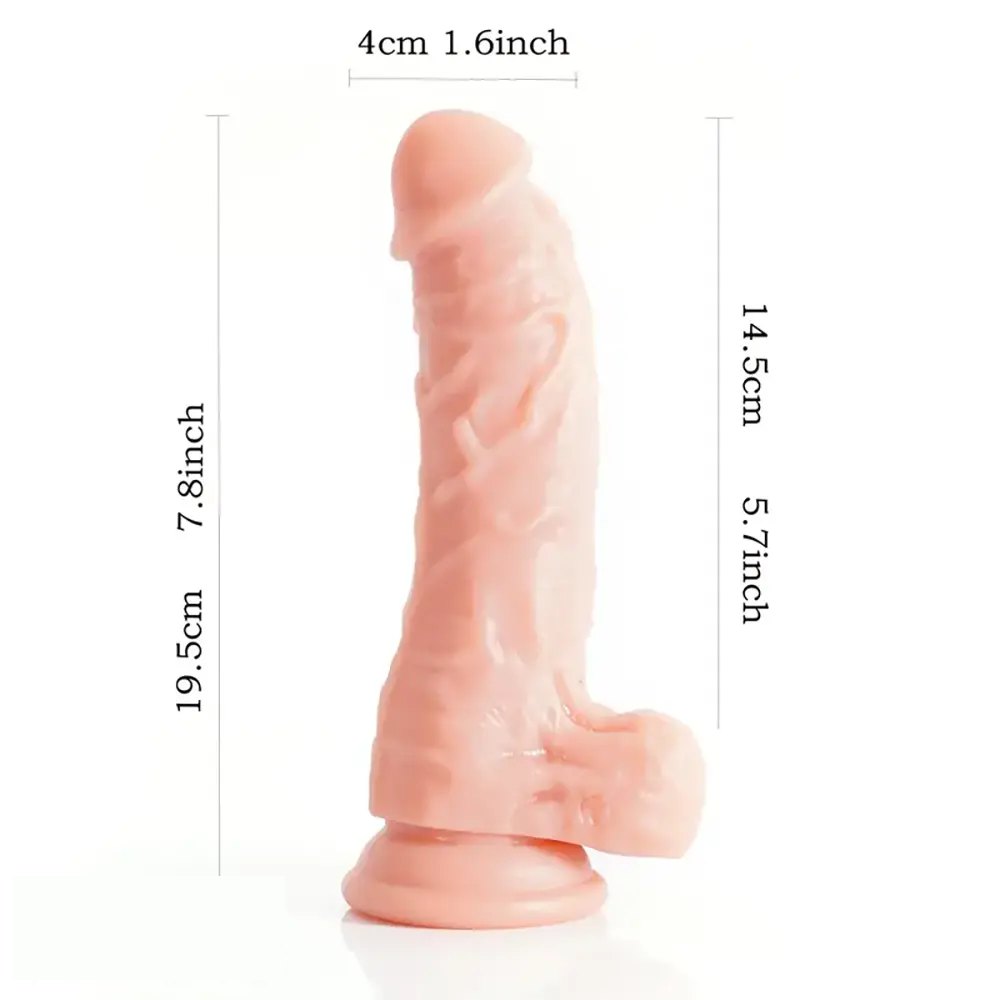 Harness Ready Flesh PVC Dildo - Strap-On Dildos