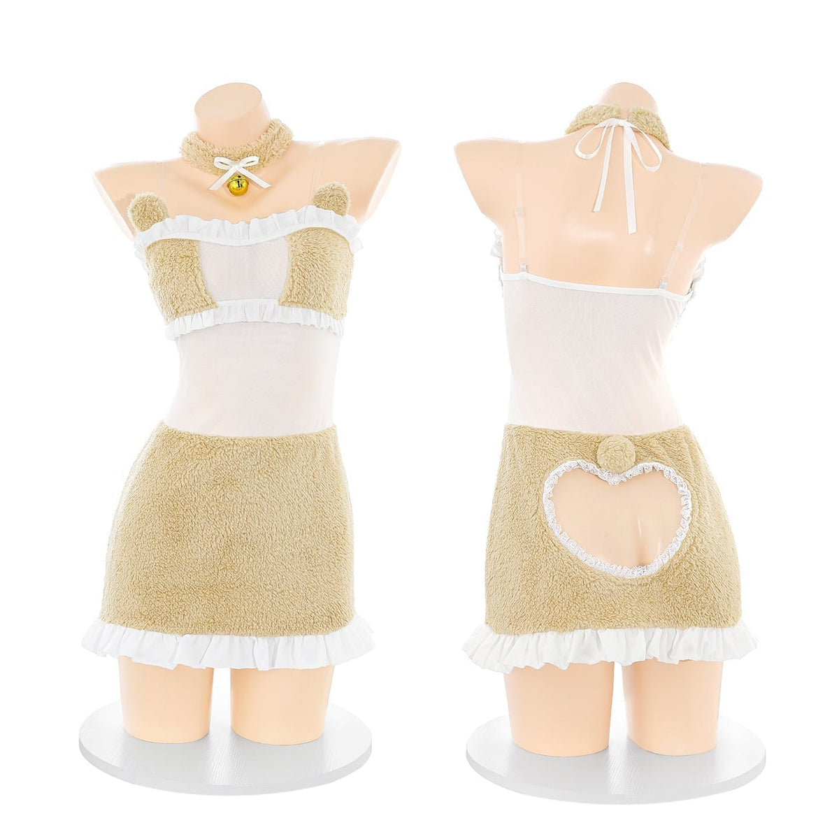 Heart Cutout Ruffled Nightgown - Sexy Sleepwear for Women