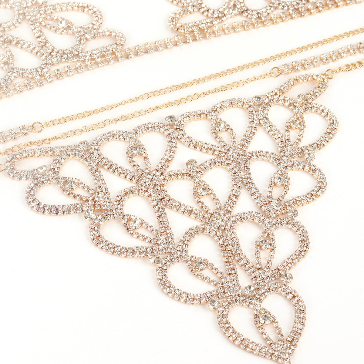 Heart Filigree Body Chain Set - Bra and Panty Set