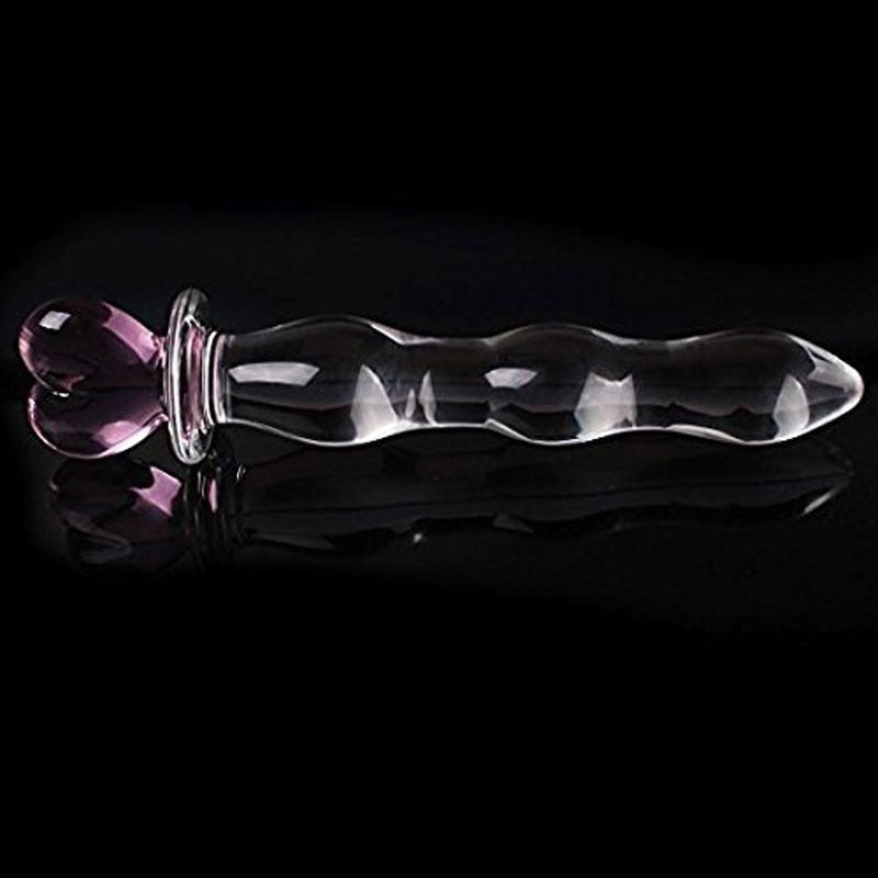 Heart Handle Glass Dildo 8.26in - Glass Dildo