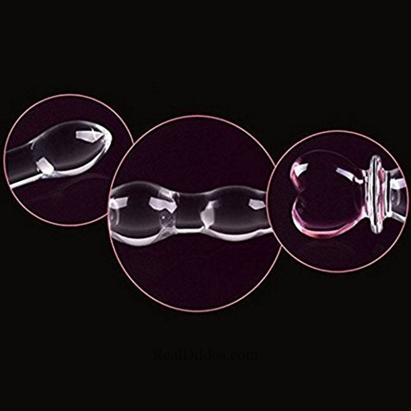 Heart Handle Glass Dildo 8.26in - Glass Dildo