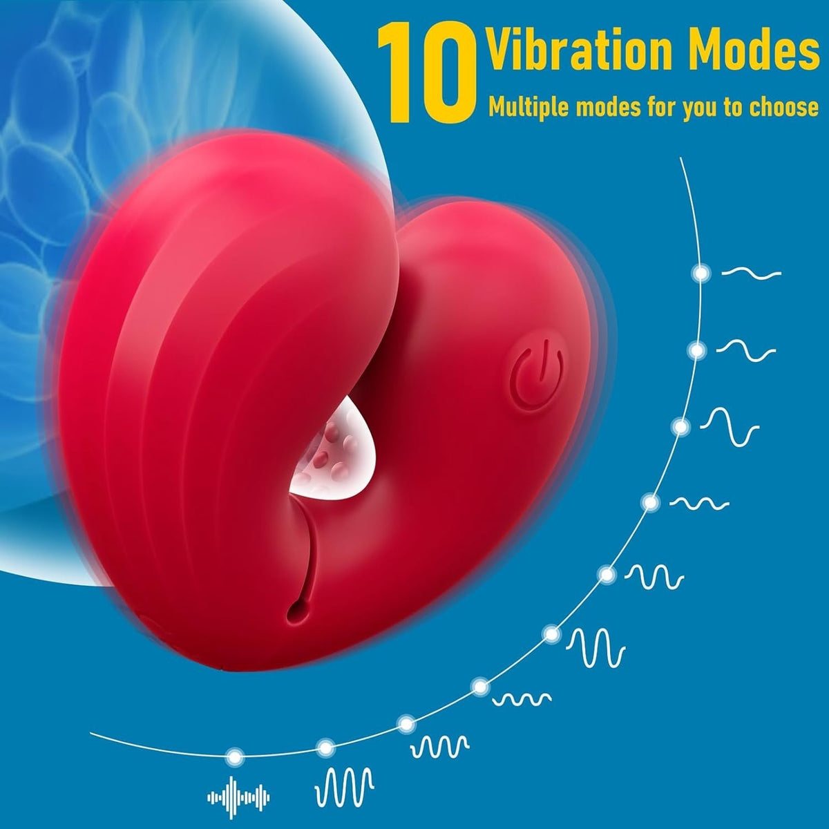 Heart-Shaped Vibrating Nipple Clamps - Nipple Play Toy