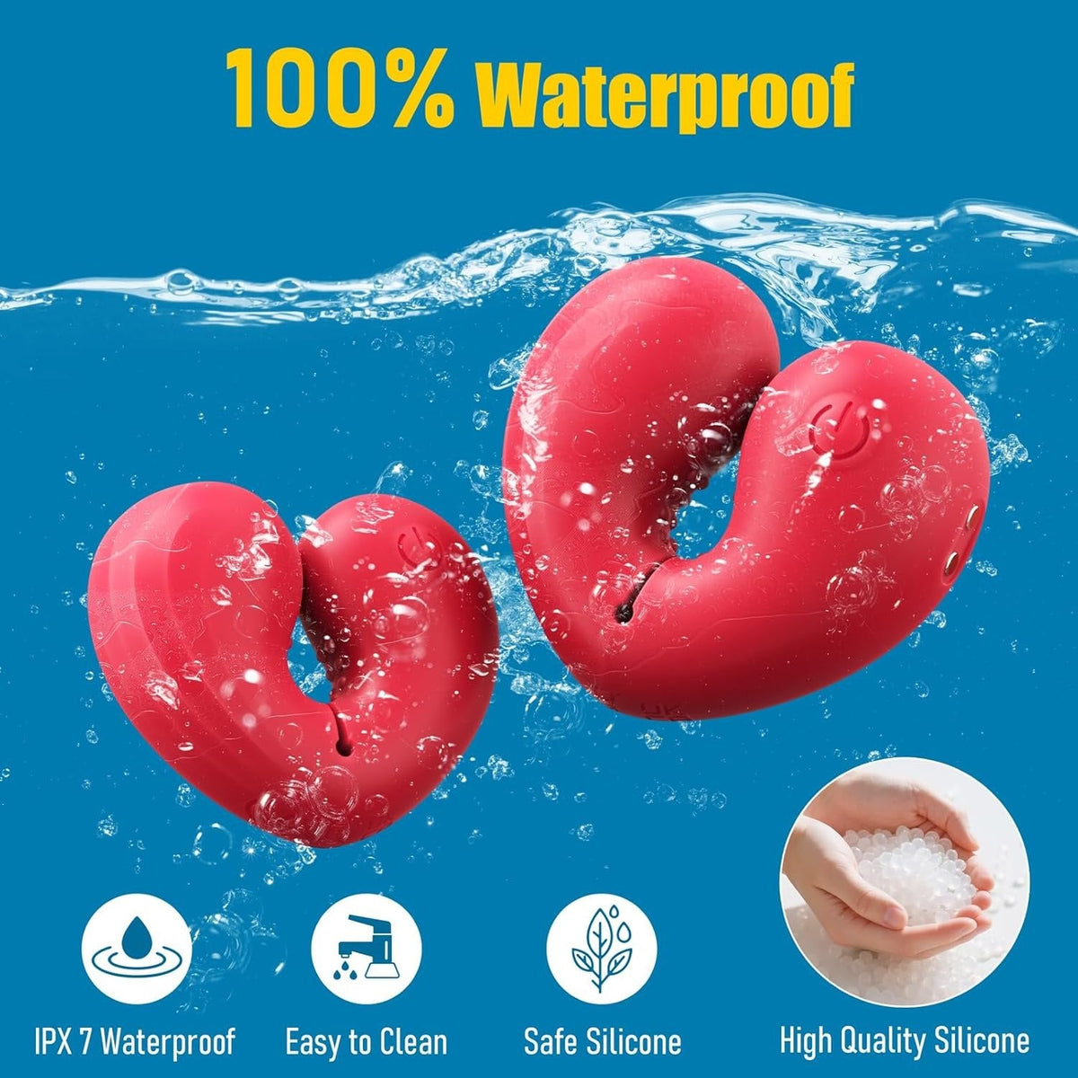 Heart-Shaped Vibrating Nipple Clamps - Nipple Play Toy
