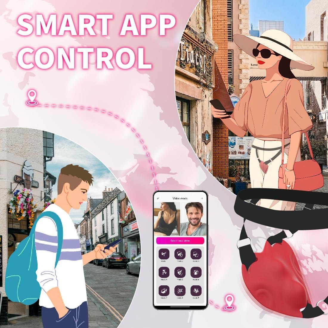 Heart Wearable Vibrator App Control - Wearable Panty Vibrator