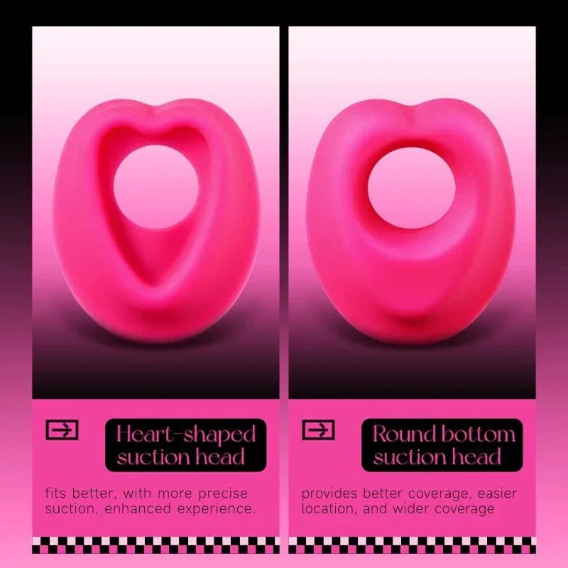Heart-Shaped Wearable Suction Vibrator - Clit Suction Toy